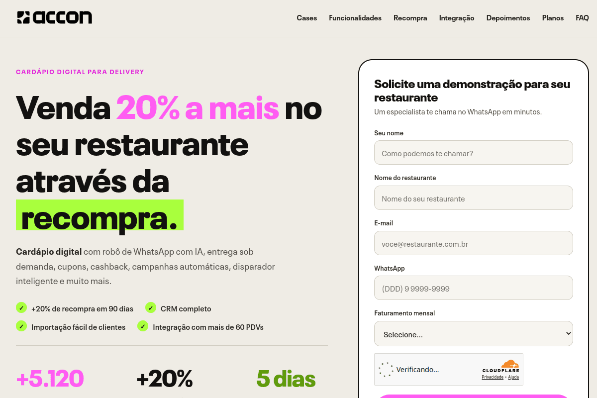 Site do fornecedor de Accon