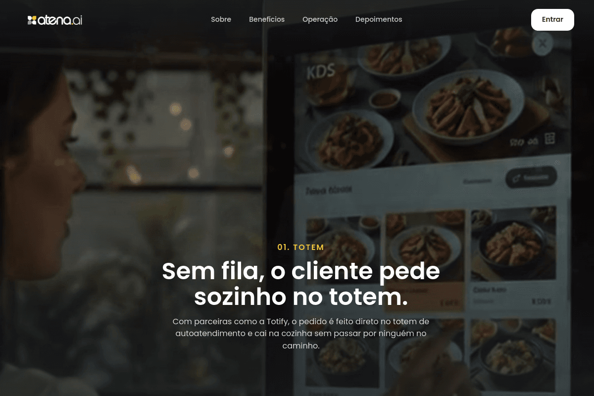 Site do fornecedor de Atena.ai