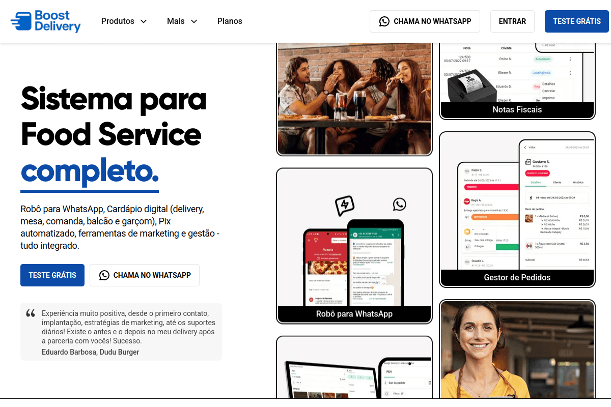 Site do fornecedor de Boost Delivery