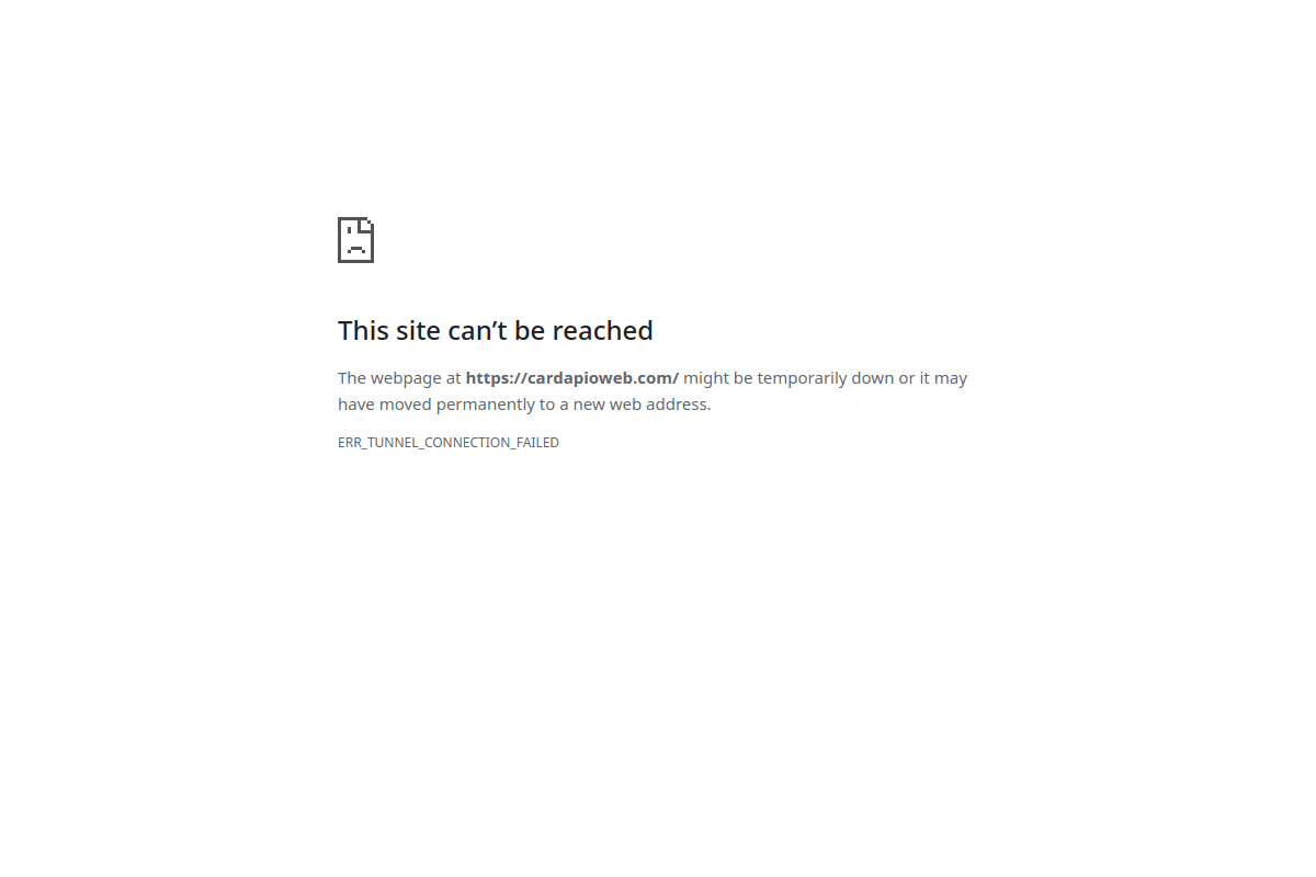 Site do fornecedor de Cardápio Web