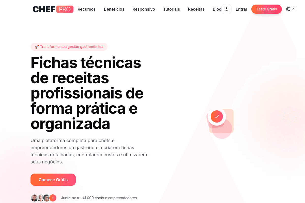 Site do fornecedor de ChefPro