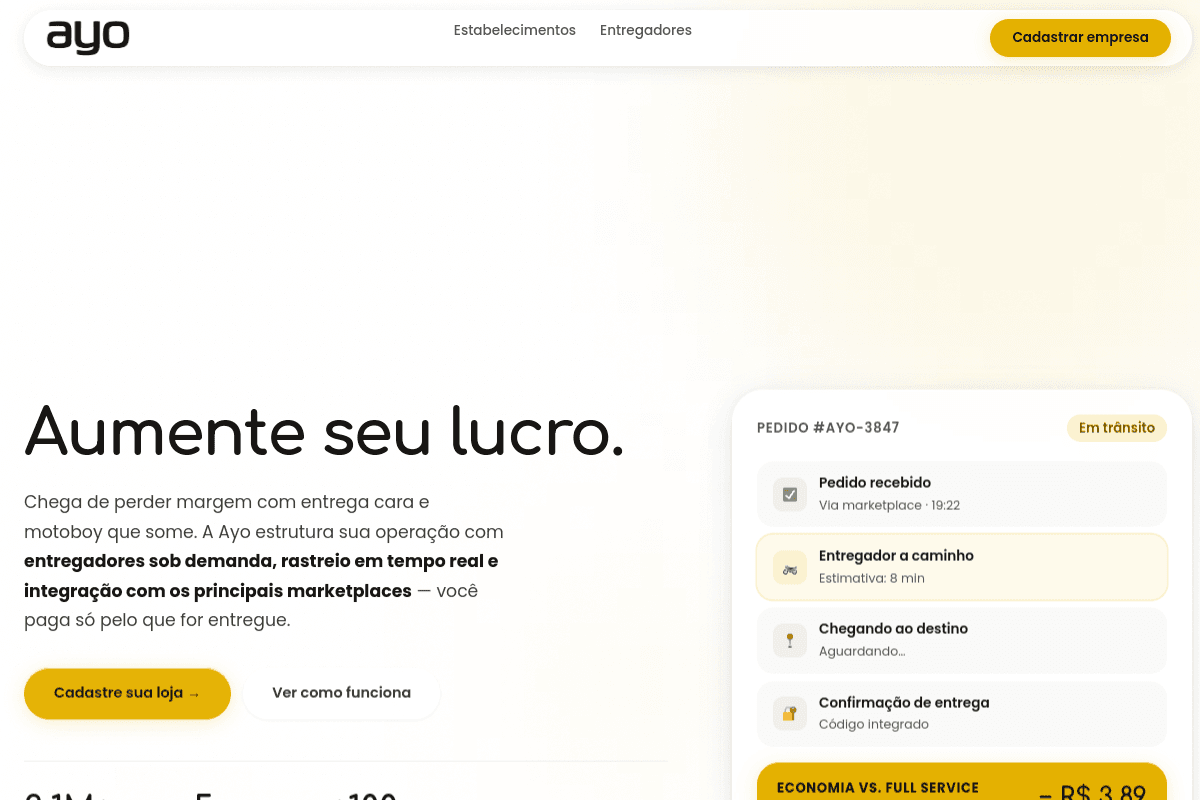 Site do fornecedor de AyoApp