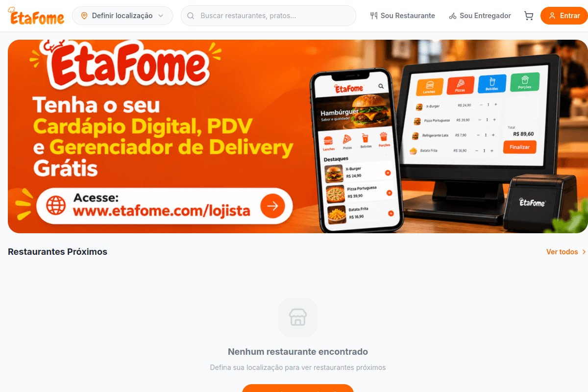 Site do fornecedor de EtaFome