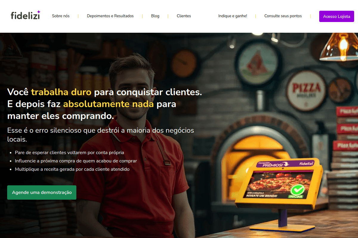 Site do fornecedor de Fidelizi
