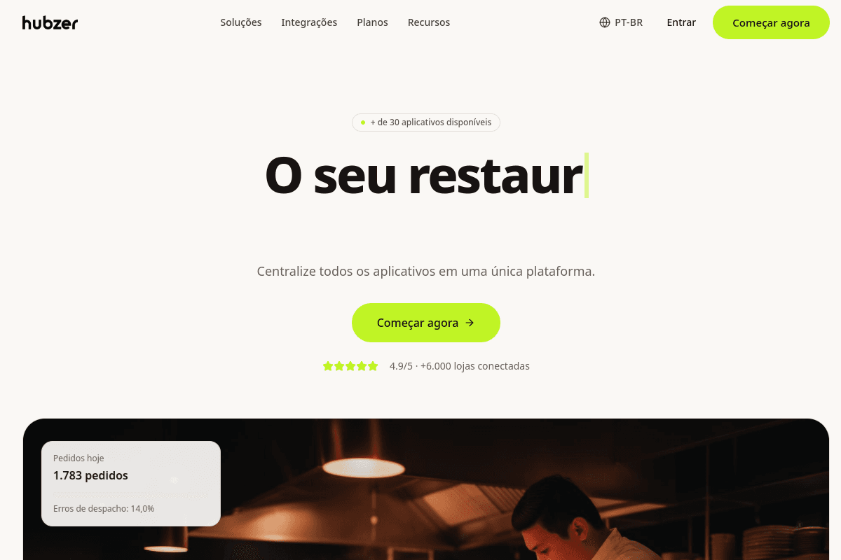 Site do fornecedor de Hubzer