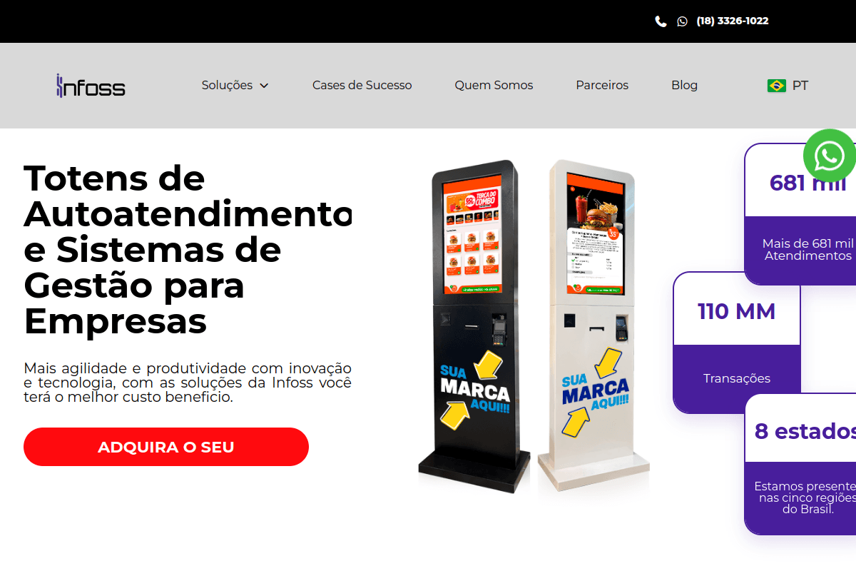 Site do fornecedor de Infoss