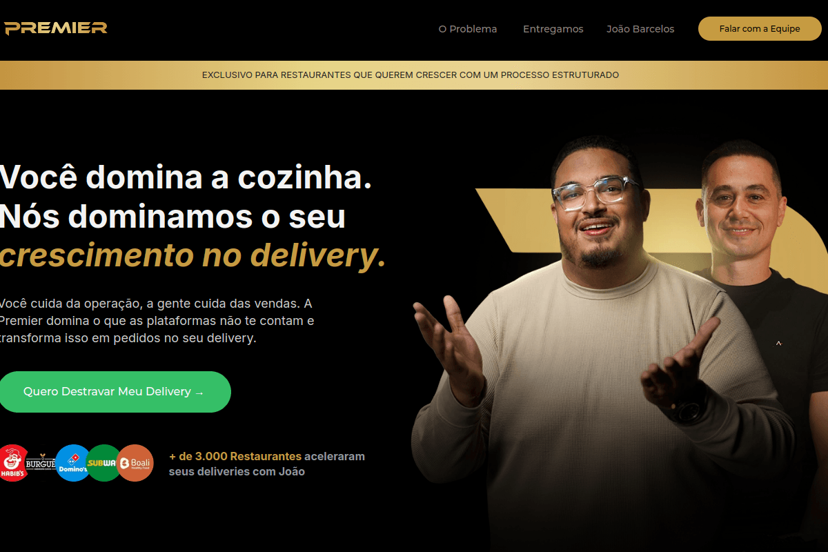 Site do fornecedor de Premier Delivery