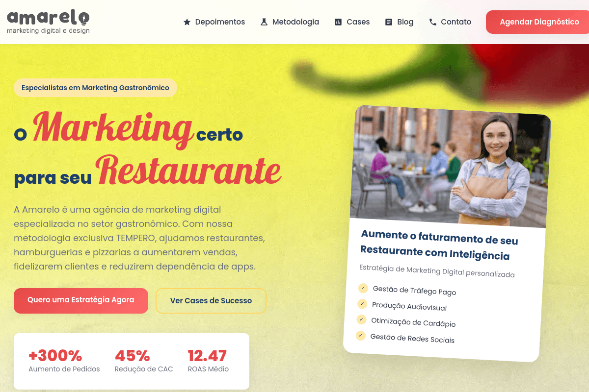 Site do fornecedor de Marketing Restaurante SP