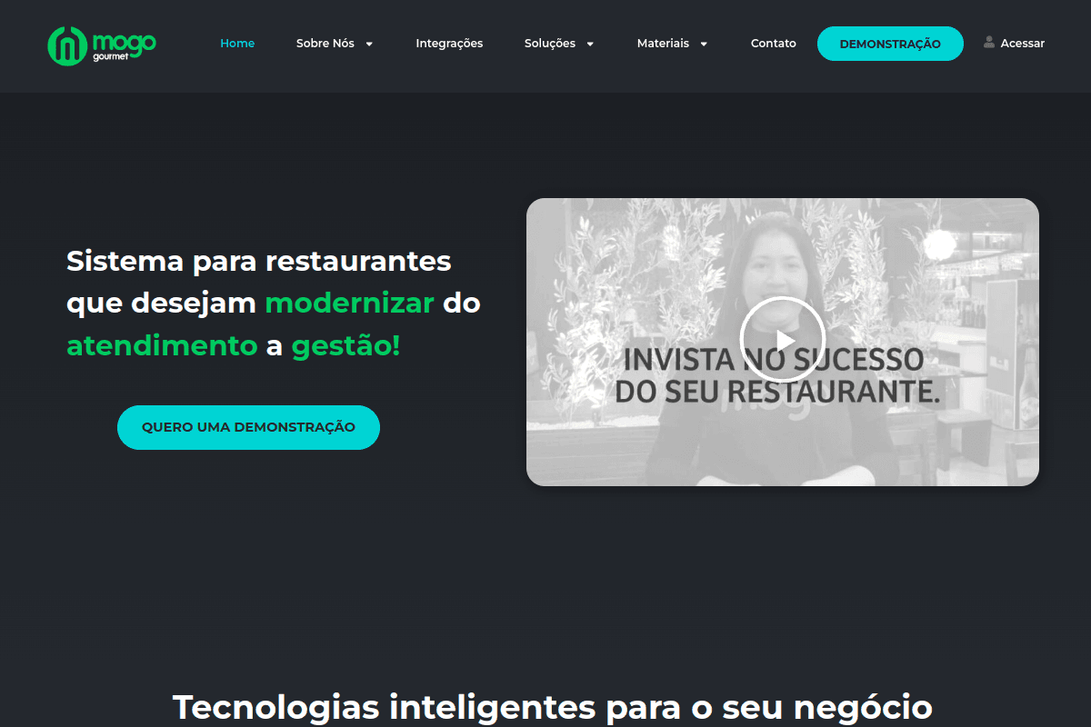 Site do fornecedor de Mogo