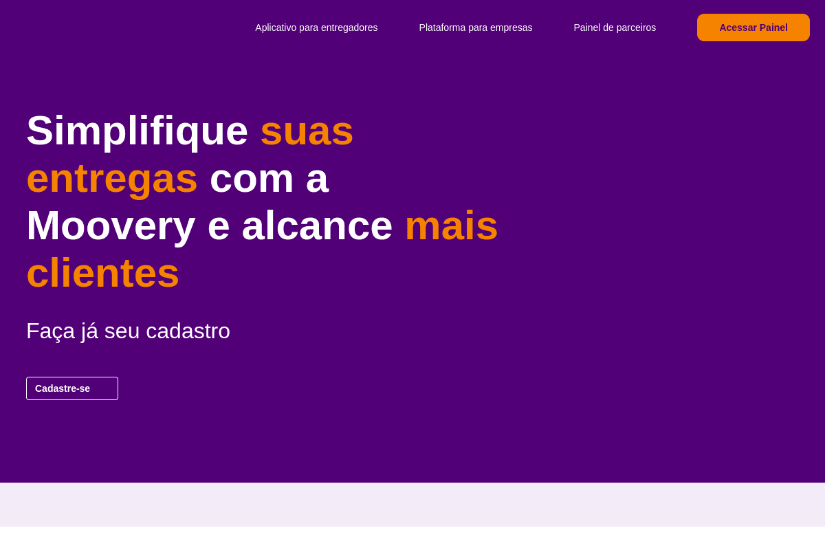 Site do fornecedor de Moovery