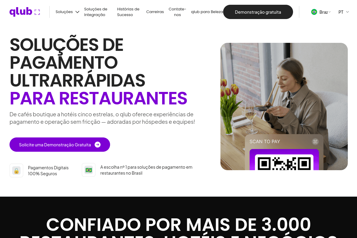 Site do fornecedor de Qlub