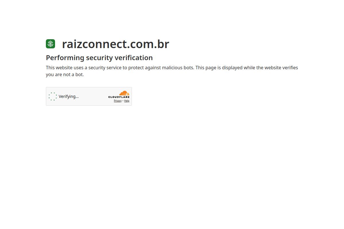 Site do fornecedor de Raiz Connect