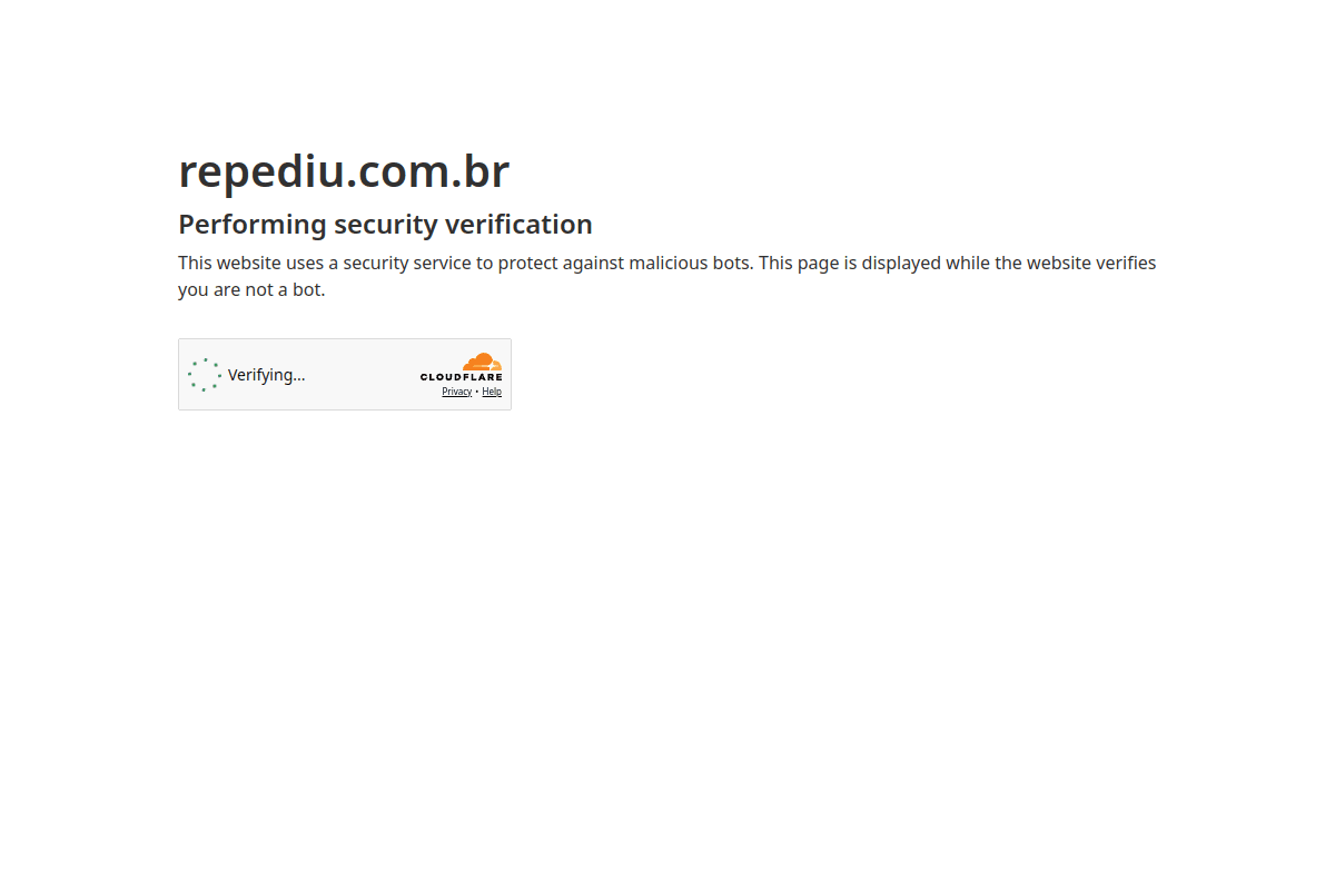 Site do fornecedor de Repediu