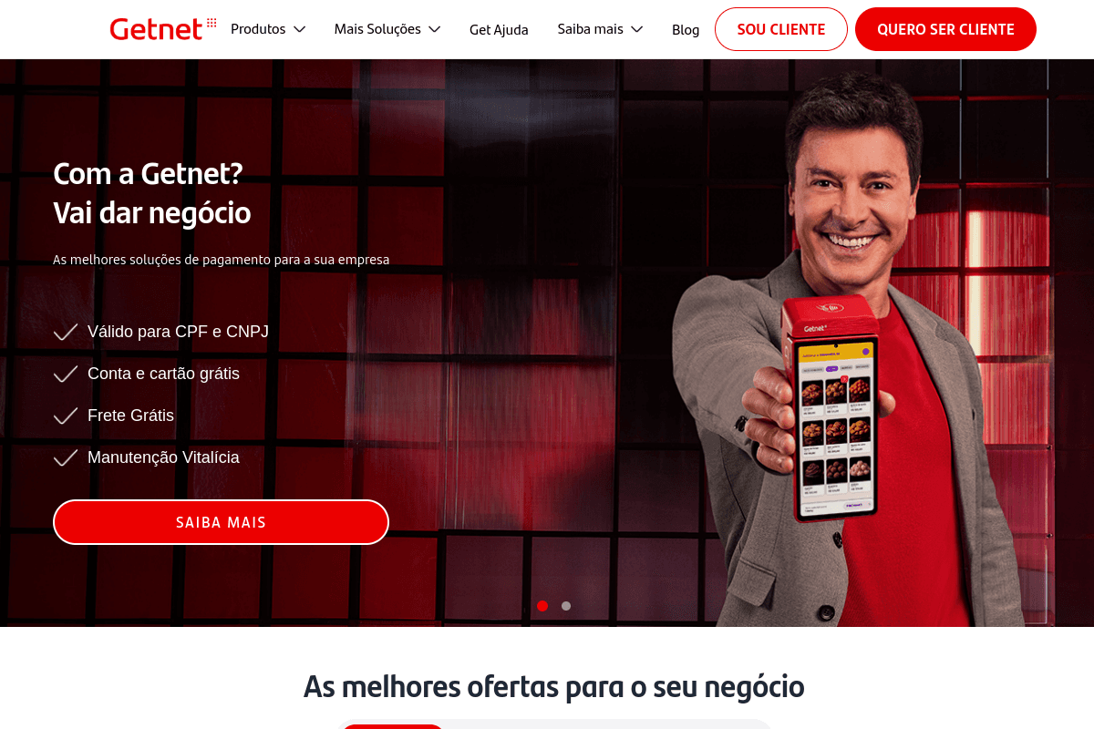 Site do fornecedor de GetNet