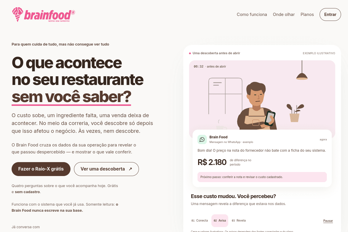 Site do fornecedor de Brain Food ·