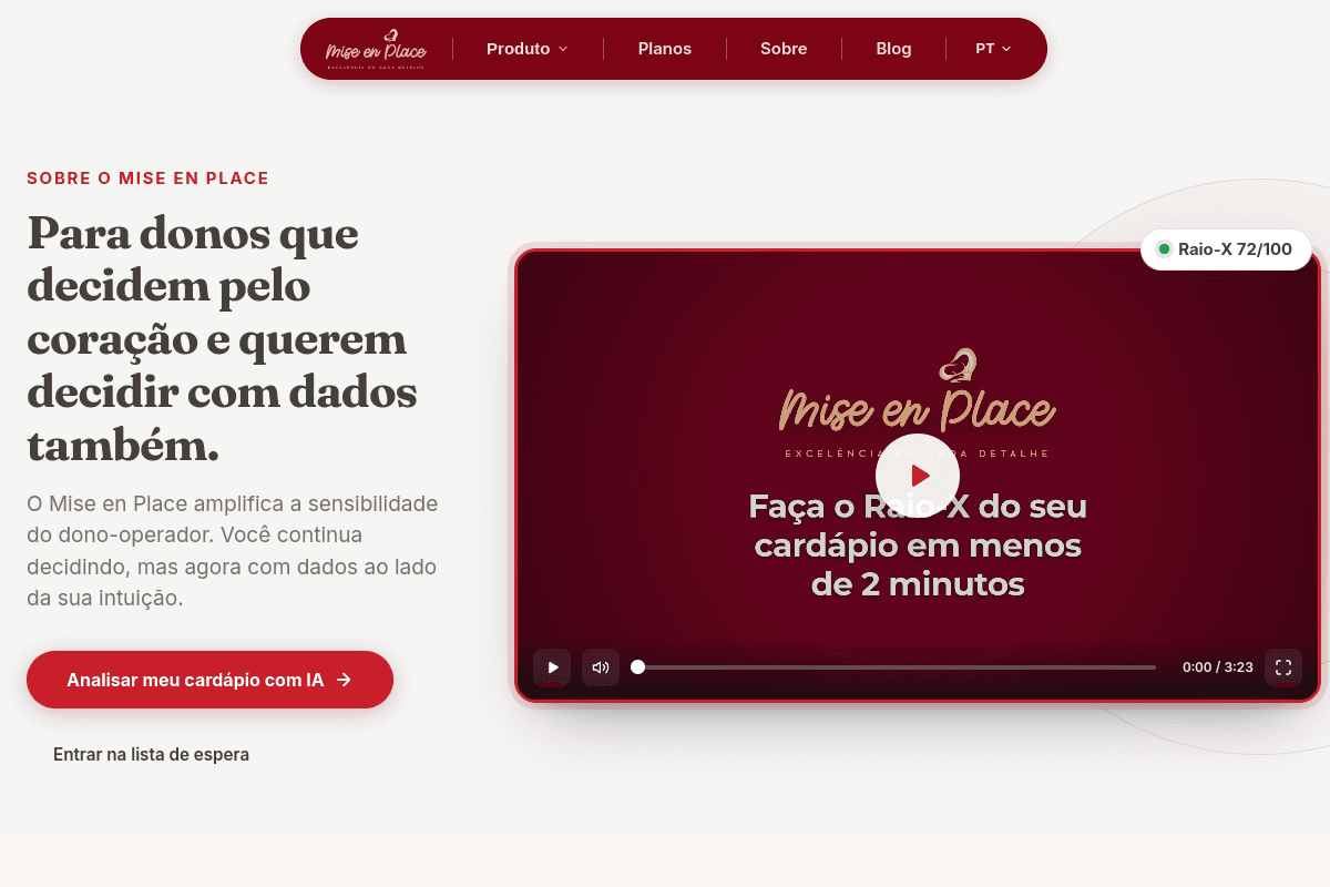 Site do fornecedor de Mise