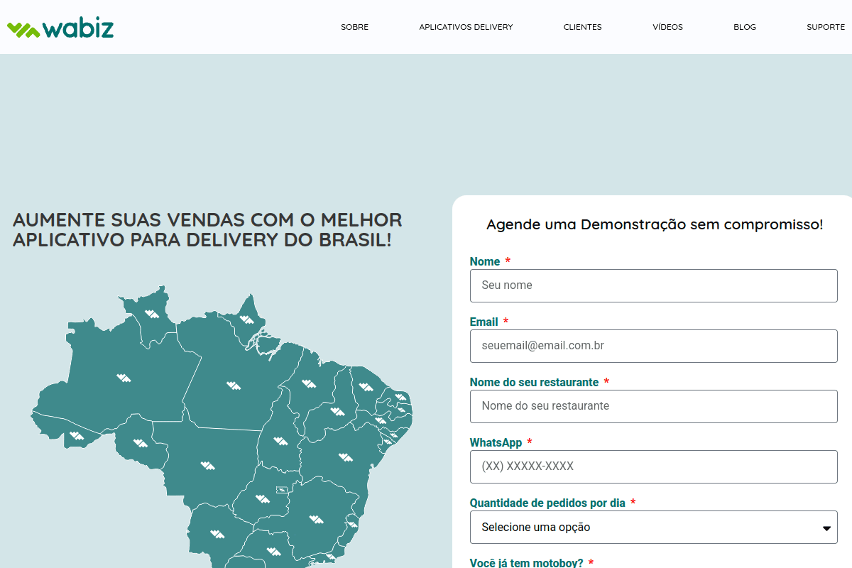 Site do fornecedor de Wabiz