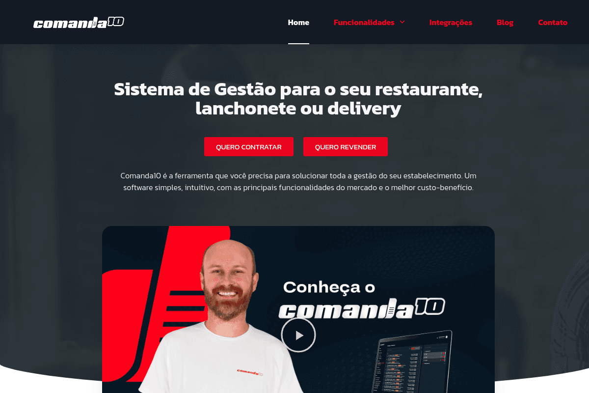 Site do fornecedor de Comanda10