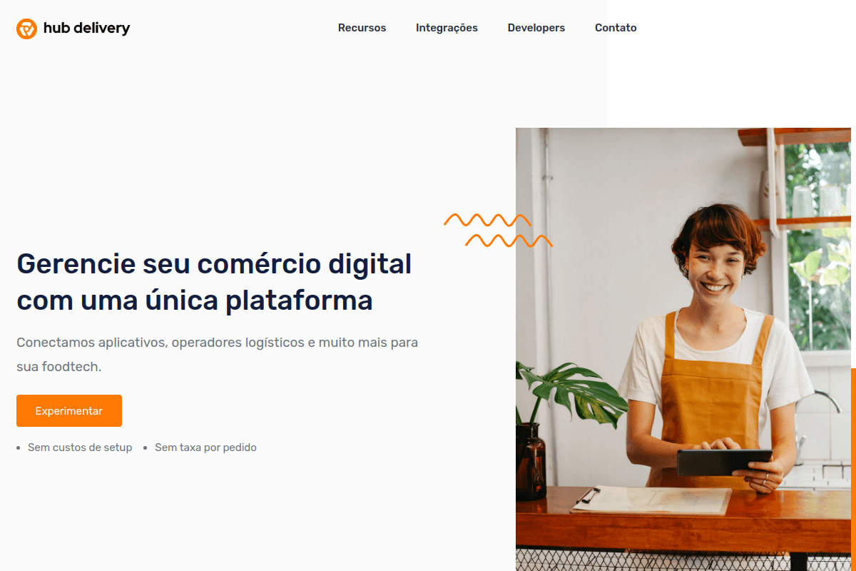 Site do fornecedor de Hub Delivery
