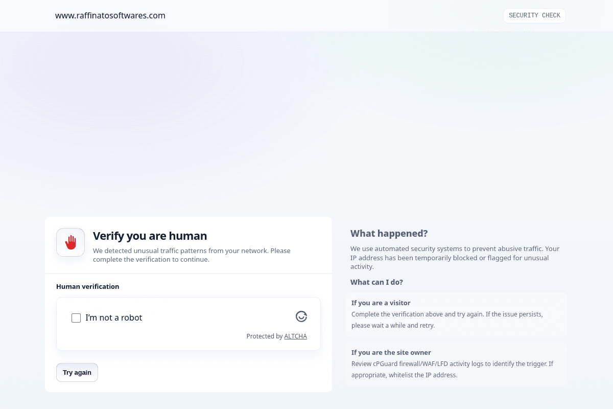 Site do fornecedor de Raffinato