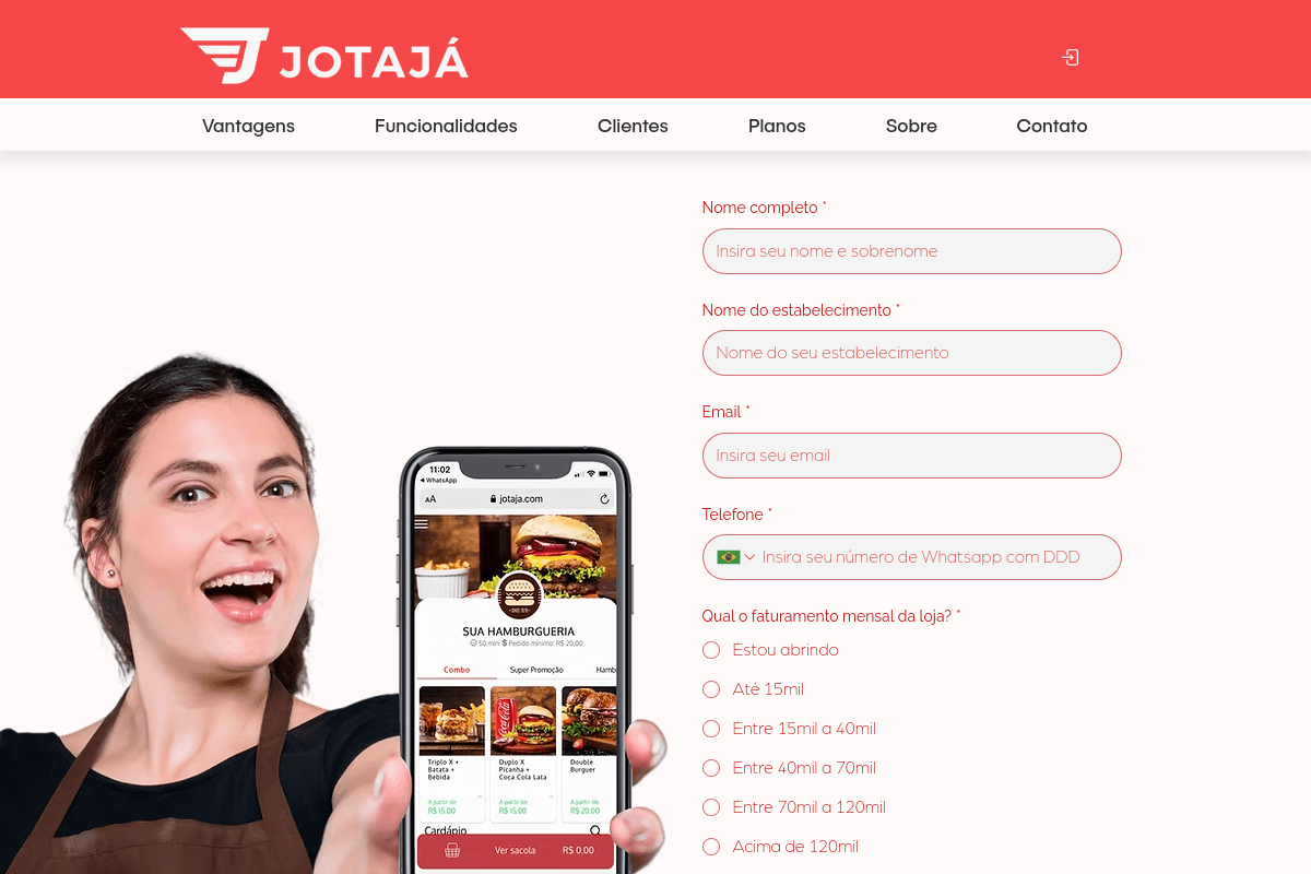 Site do fornecedor de Jota Já